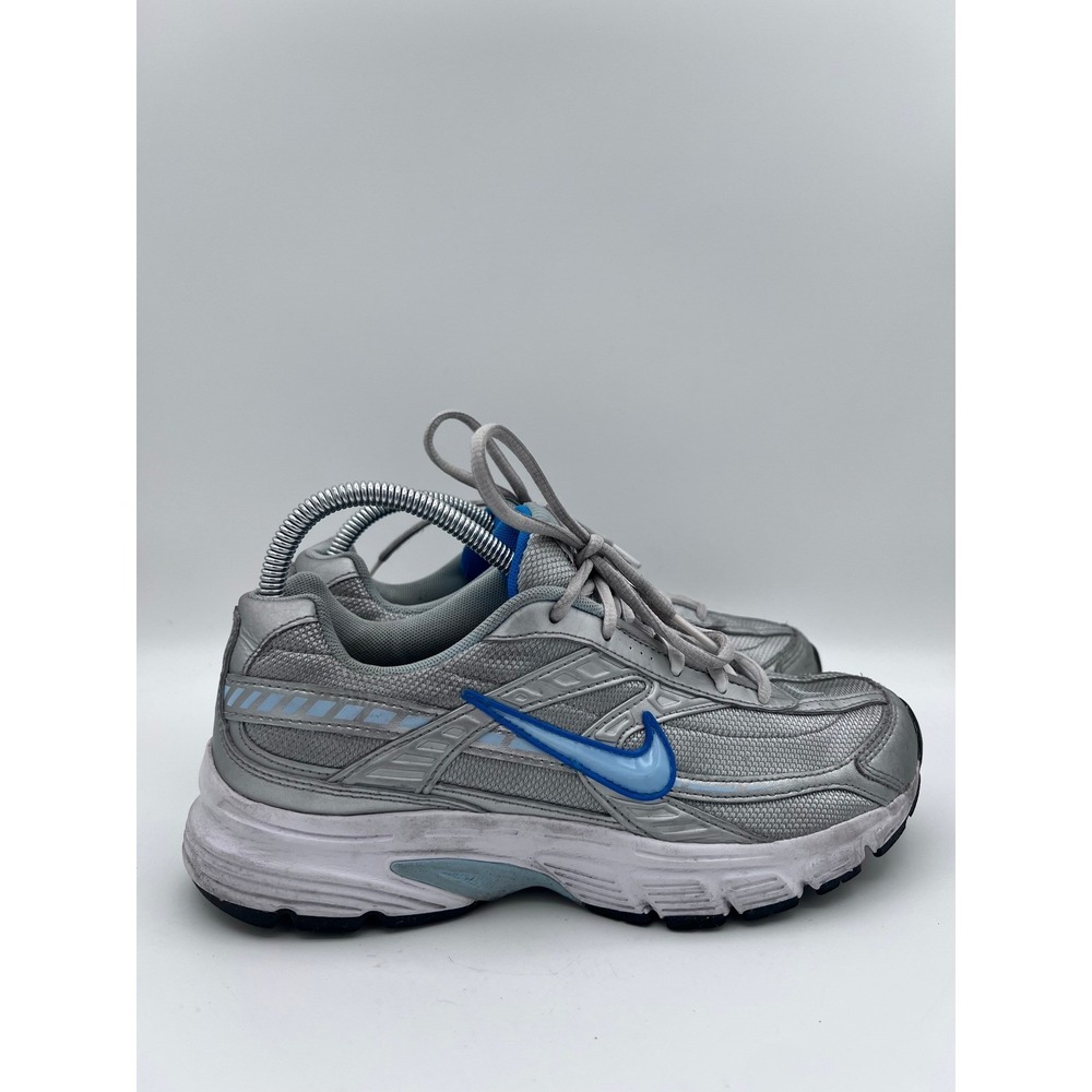 Nike Initiator Metallic Silver Blue Running Shoes Sneakers 394053-001 Mens 9